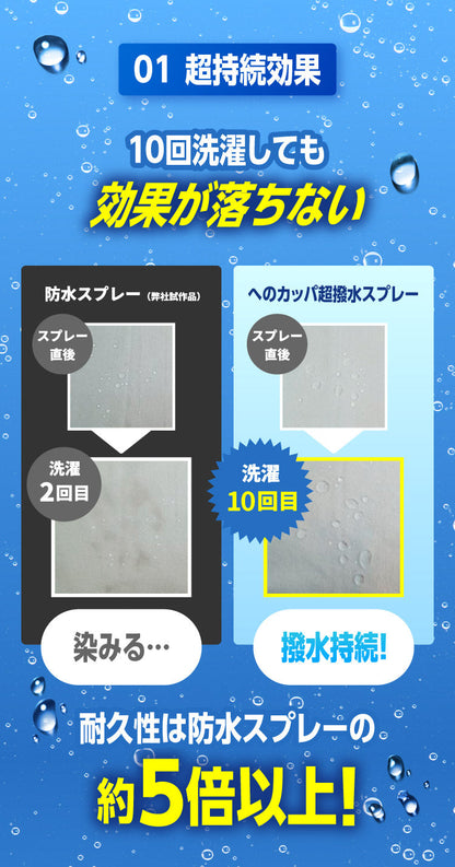 へのカッパ 超撥水スプレー｜効果抜群の撥水スプレー