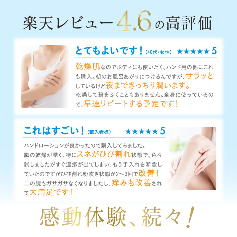 楽天レビュー4.6の高評価。感動体験、続々！