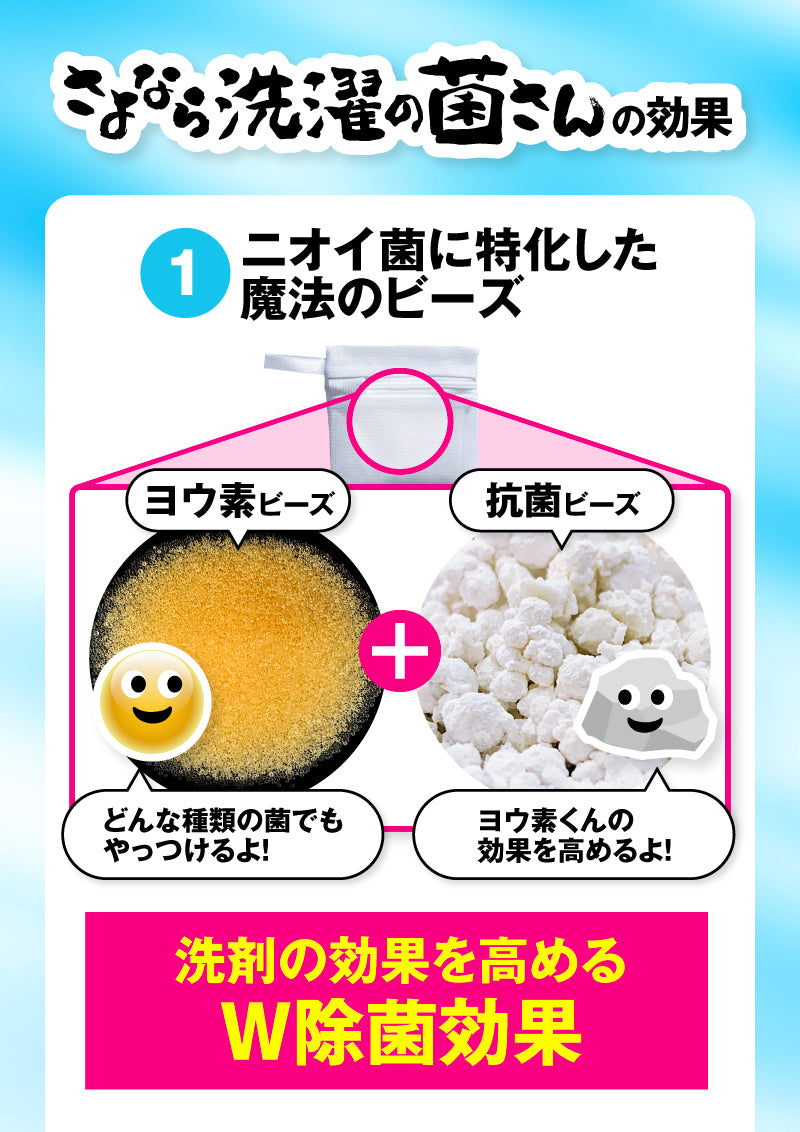 さよなら洗濯の菌さん│洗濯物のイヤな生乾き臭を消す