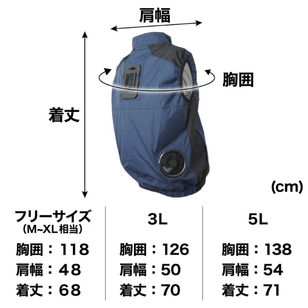 サンコー圧倒的に冷える「冷蔵服3」【バッテリーセットモデル】【TKCV24】【送料無料】暑さ対策屋外ペルチェベスト作業着工場現場夏用作業ベスト外仕事ネイビーシルバーグレー3L5Lフリーサイズ