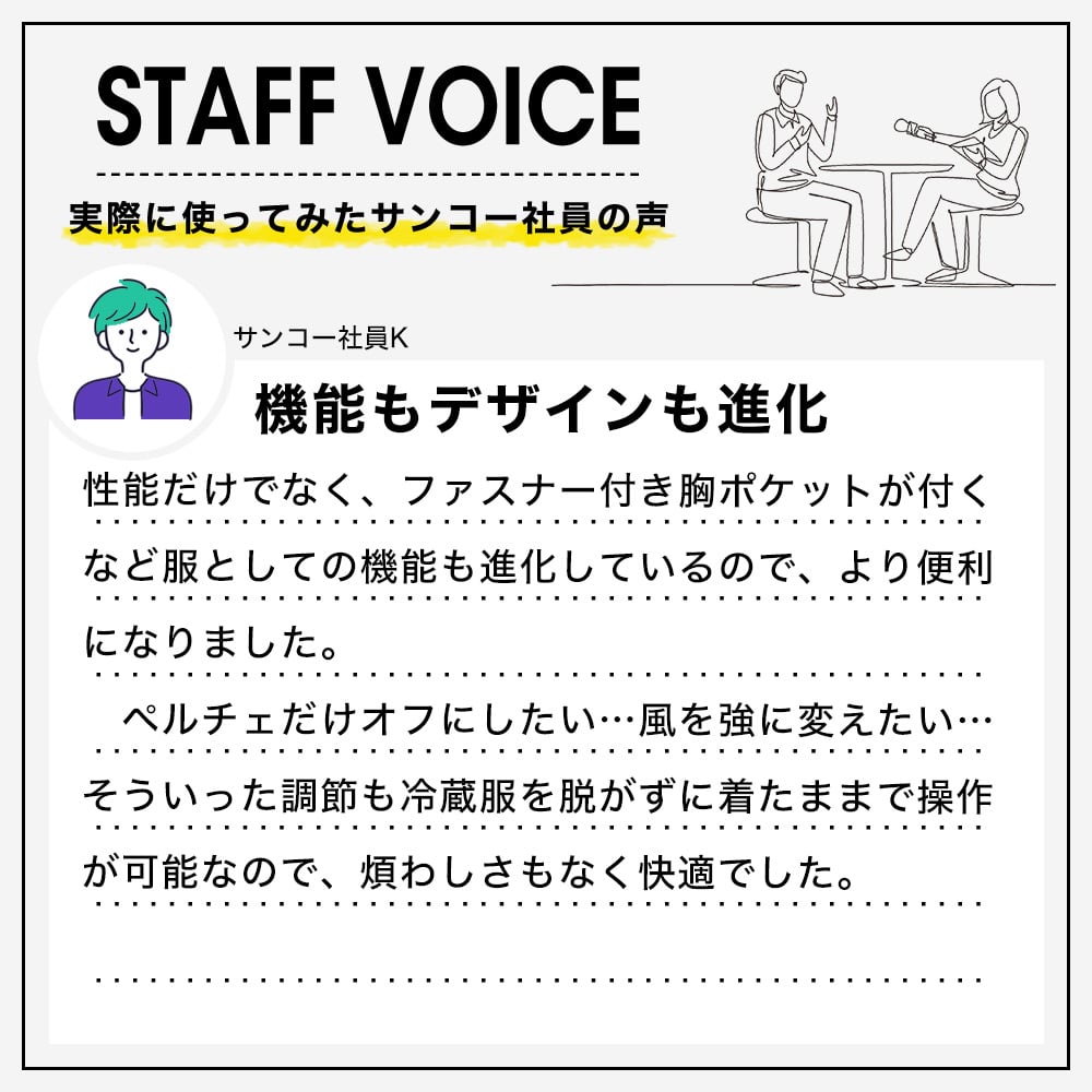 サンコー圧倒的に冷える「冷蔵服3」【TKCV24】【送料無料】暑さ対策屋外ペルチェベスト作業着工場現場夏用作業ベスト外仕事ネイビーシルバーグレー3L5Lフリーサイズ