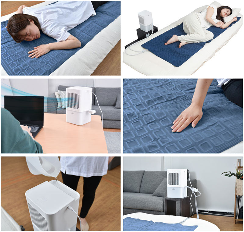 サンコーひんやり水流快眠マット【MBLTFLSWH】【送料無料】暑さ対策水冷マット冷感敷きパッド持続接触冷感ひんやり熱帯夜クールシングル寝具夏用