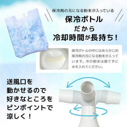冷風機送風機冷たい風が出る「USBスポットアイスファン」保冷ボトル【SCLM25SWH】【送料無料】エアコン簡単操作USB給電スマートなデザイン工事不要簡単お手入れひんやりグッズ父の日母の日プレゼントギフト暑さ対策熱中症対策サンコー